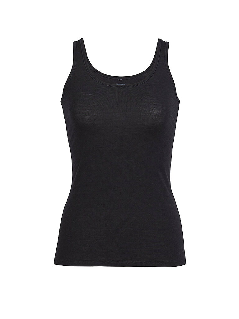 Icebreaker Funktionstank Slim Fit Wolle-LYCRA Schwarz