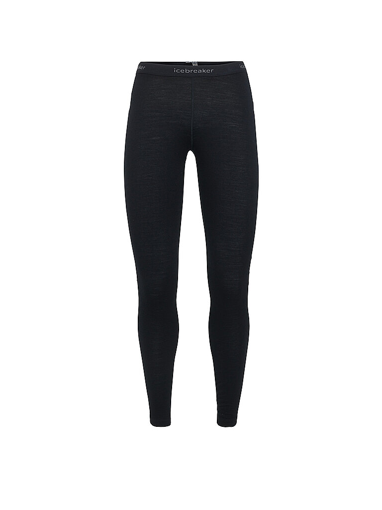 Icebreaker Legging Slim Fit Merinowolle Schwarz