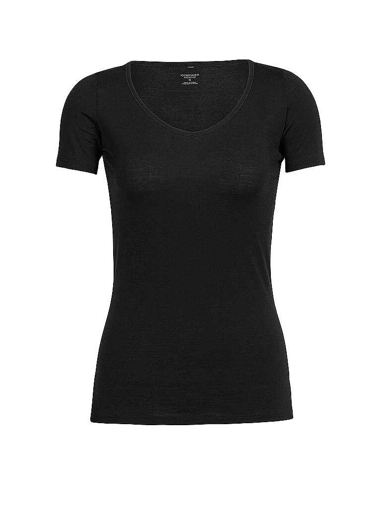 ICEBREAKER Damen T-Shirt 150 Siren Sweetheart schwarz | XL