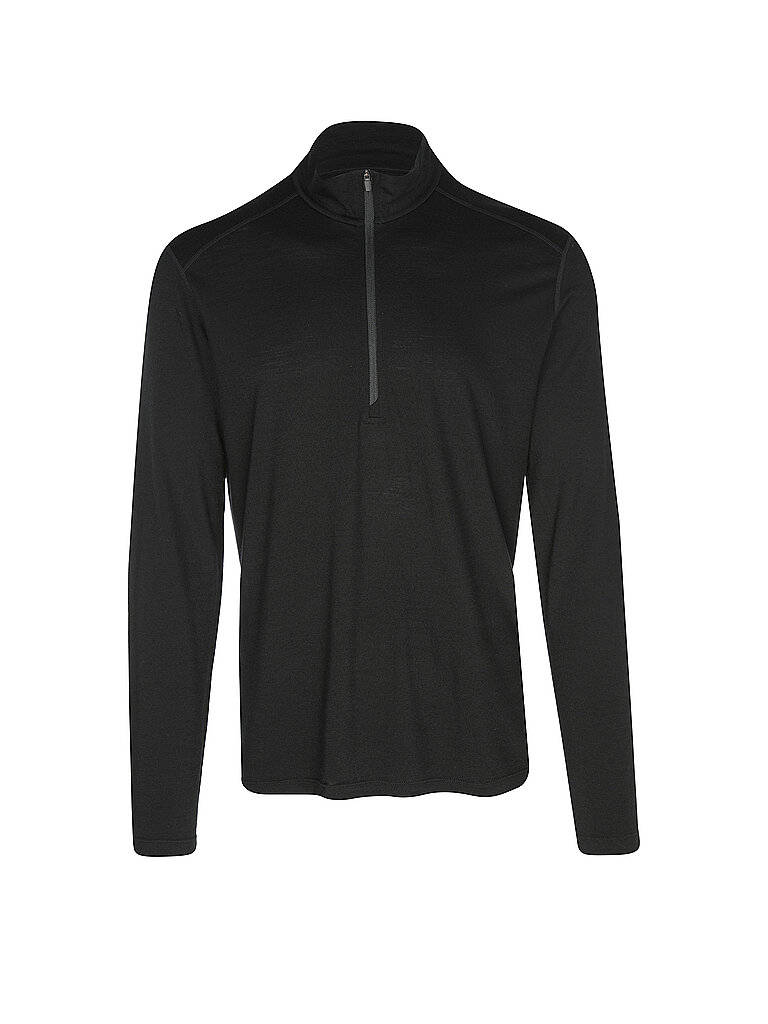 Icebreaker Zipshirt Half-Zip Merino 200 Schwarz