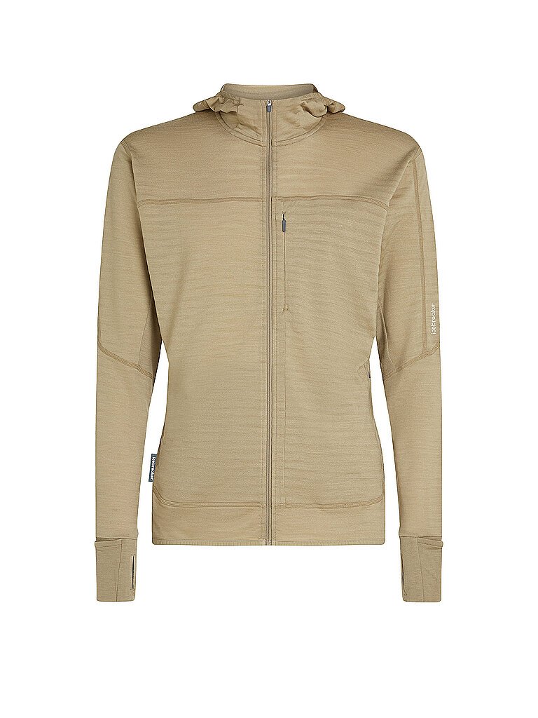 ICEBREAKER Herren Fleecejacke Real Fleece 300 Merino Hoodie beige | L
