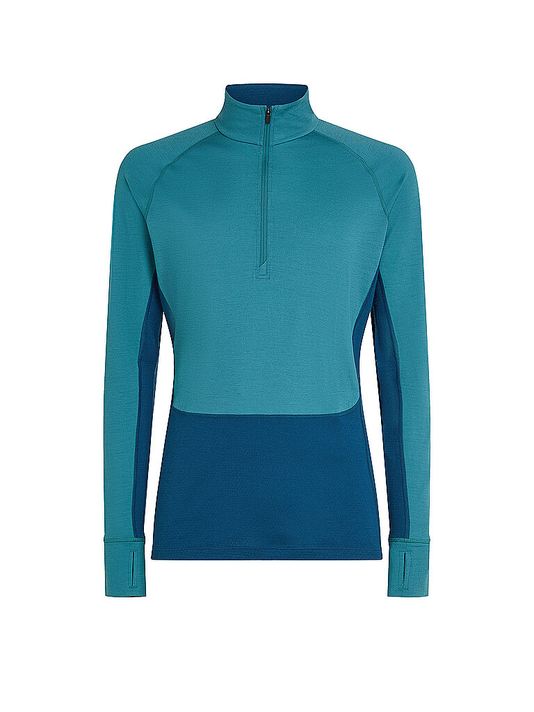 Icebreaker Unterzieh Zipshirt Merino ZoneKnit Petrol