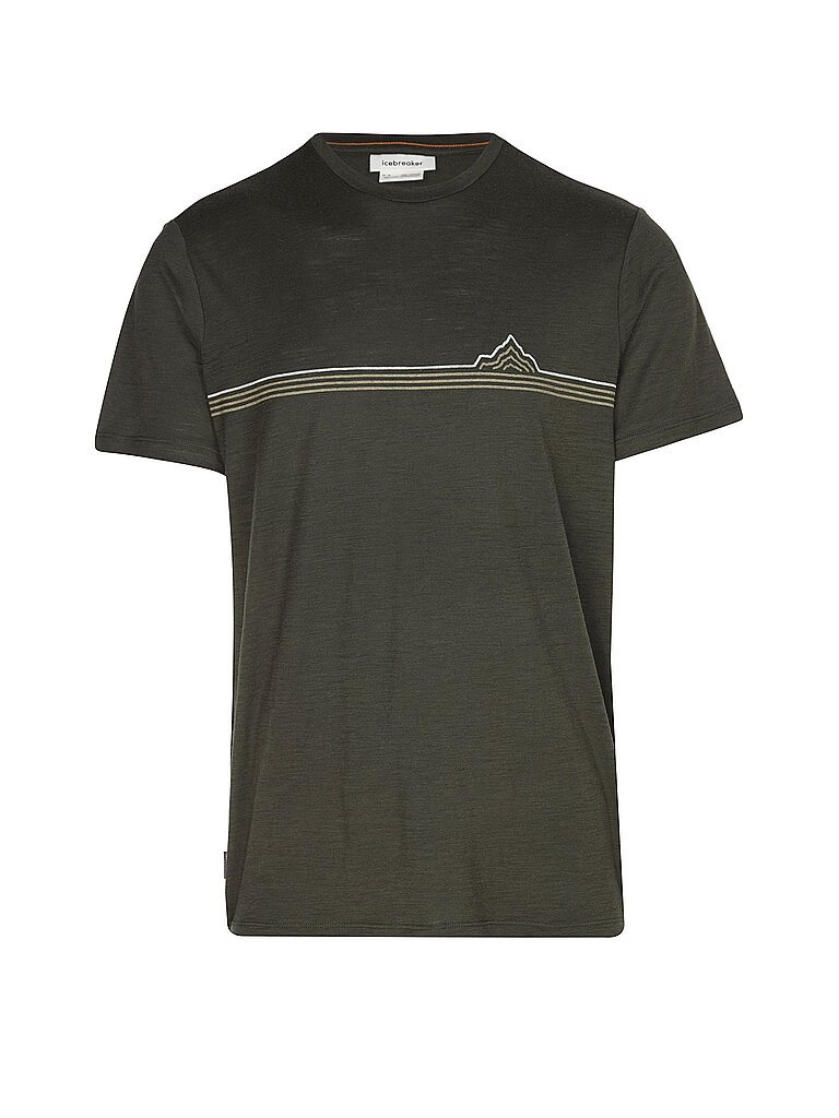 ICEBREAKER Herren Funktionsshirt Range Stripes 150 Tech Lite braun | M