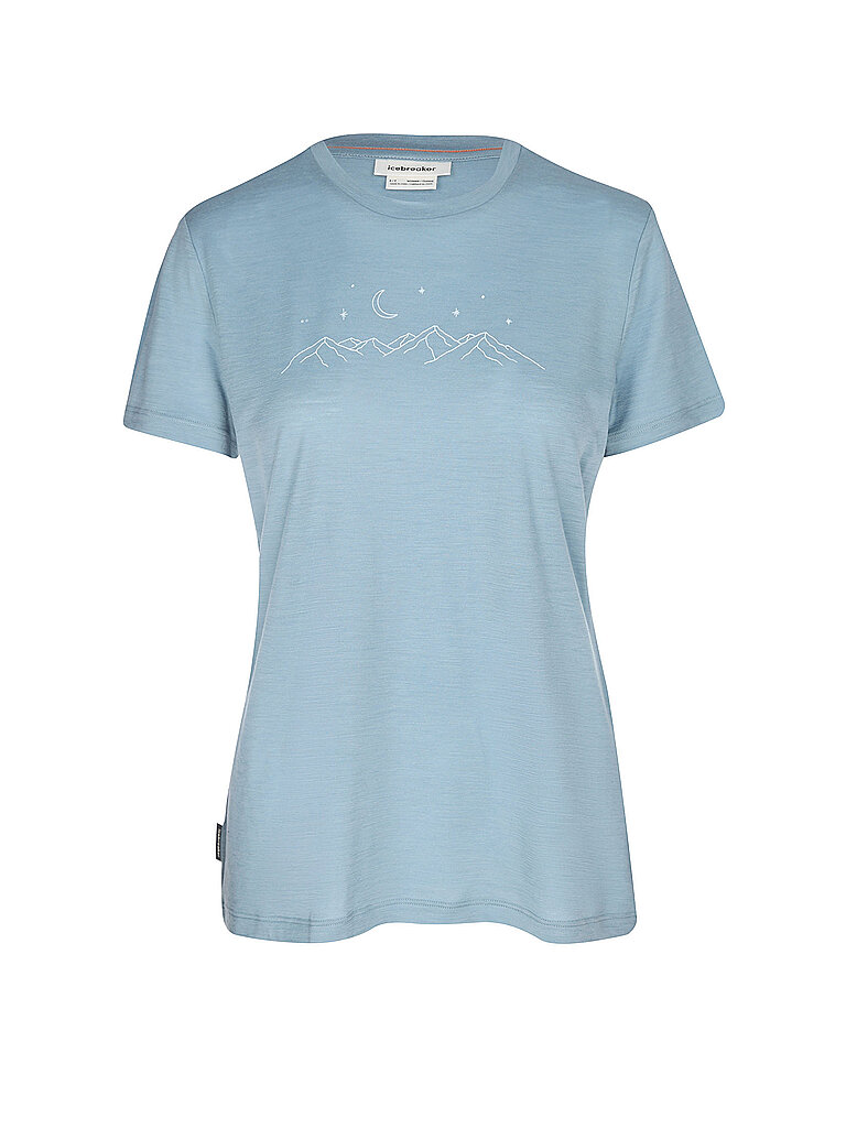 Icebreaker Funktionsshirt Sparkling Stars Merino Hellblau