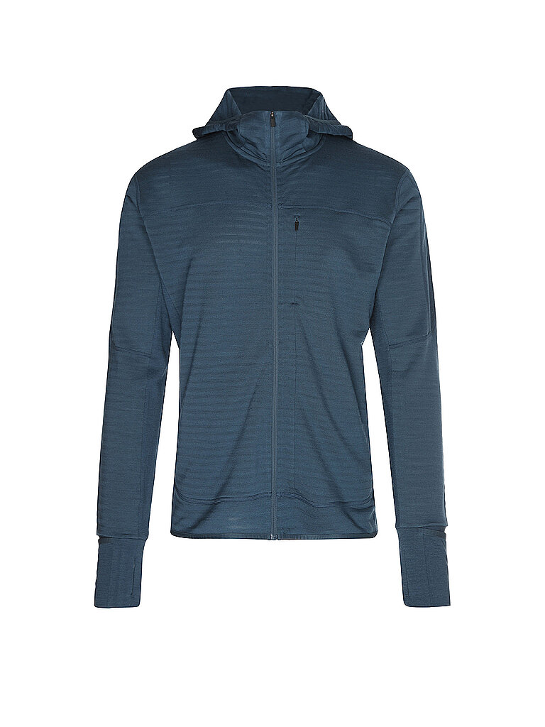 ICEBREAKER Herren Fleecejacke Real Fleece 300 Merino Hoodie grau | L