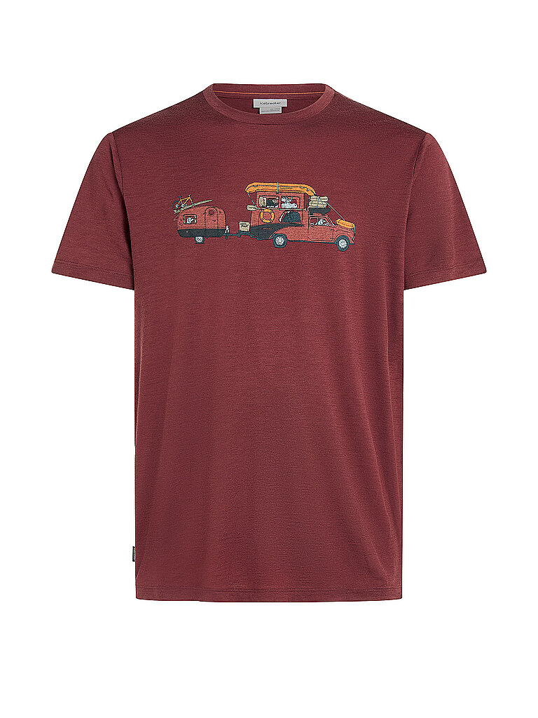ICEBREAKER Herren Funktionsshirt Transportage 150 Tech Lite dunkelrot | XL
