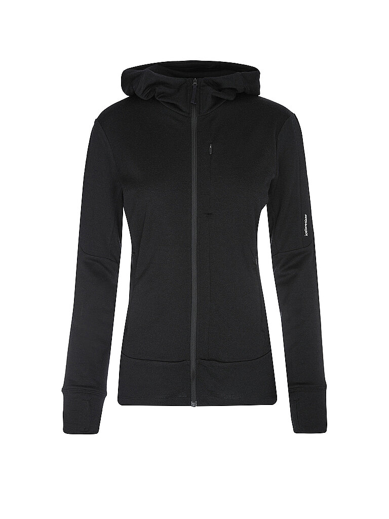 ICEBREAKER Damen Fleecejacke Quantum 260 Hoodie schwarz | XS