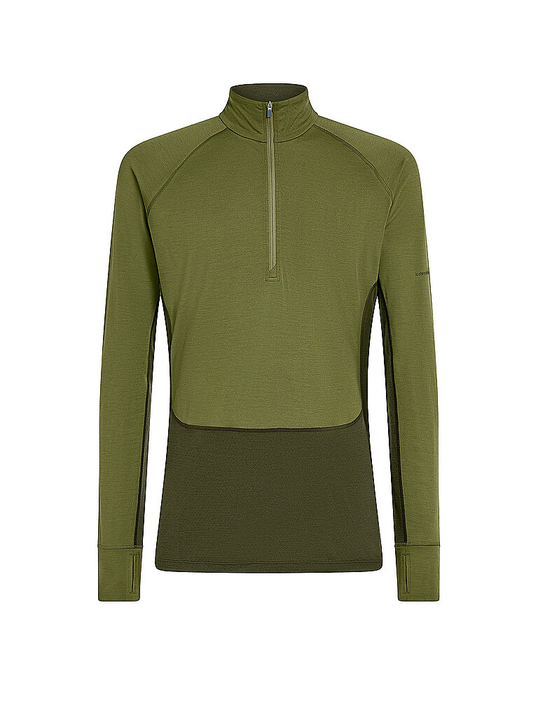 ICEBREAKER Herren Unterzieh Zipshirt 200 Merino ZoneKnit olive | S