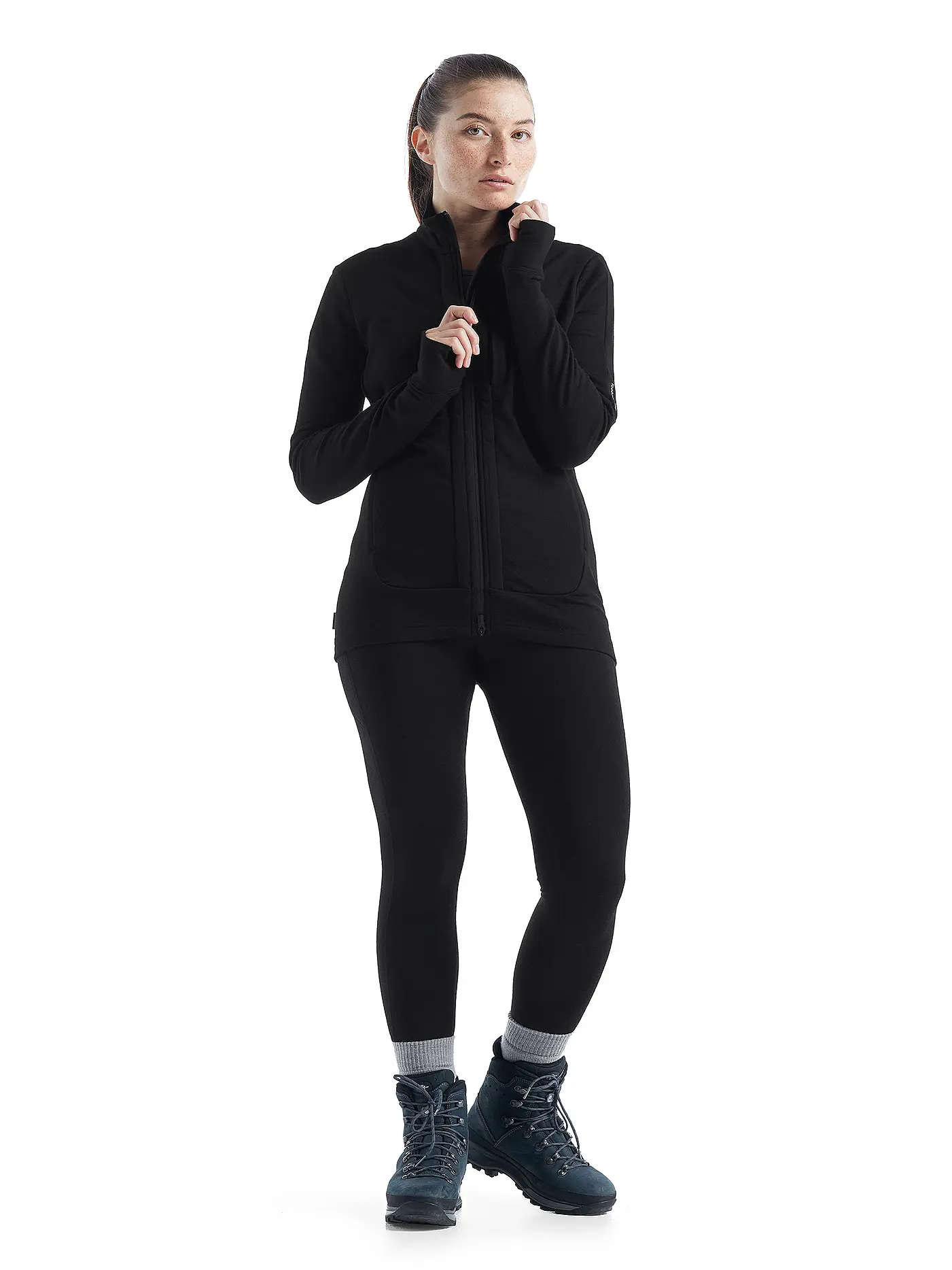 ICEBREAKER | Damen Fleecejacke Quantum III | schwarz