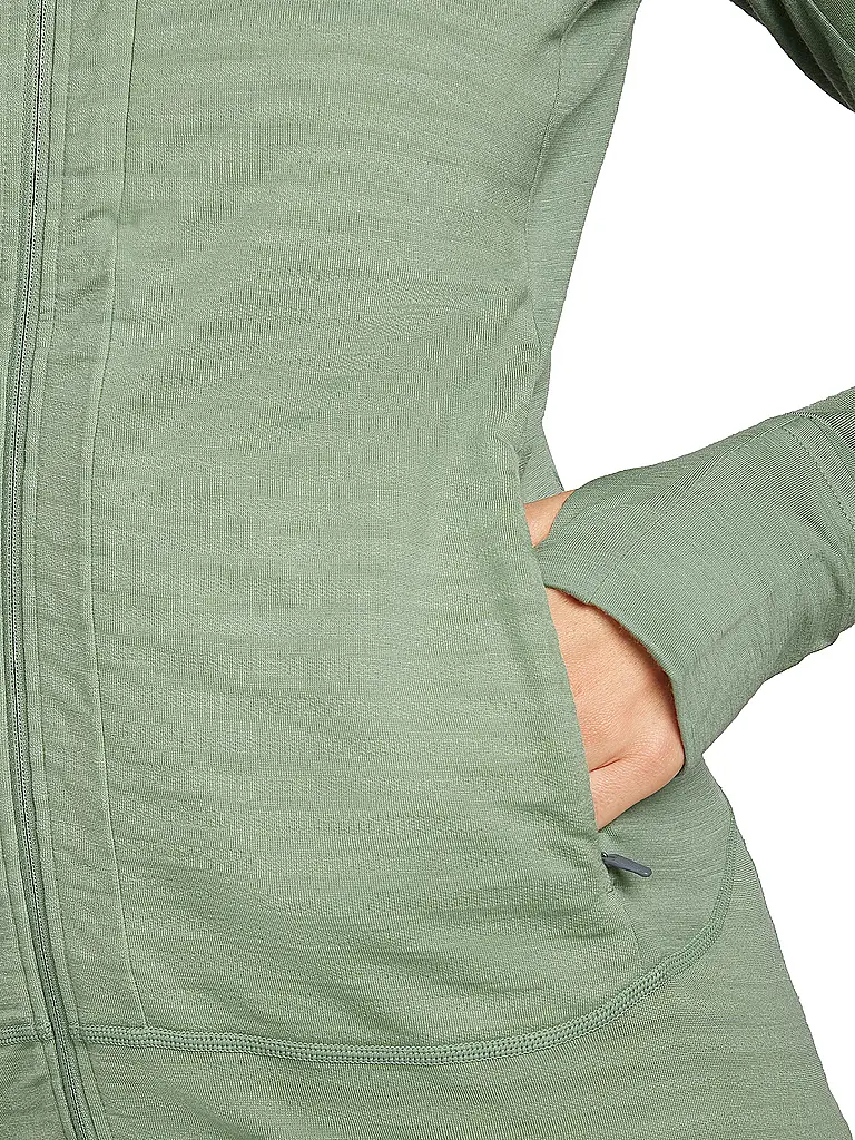ICEBREAKER | Damen Fleecejacke Real Fleece 300 Merino Hoodie | hellgrün