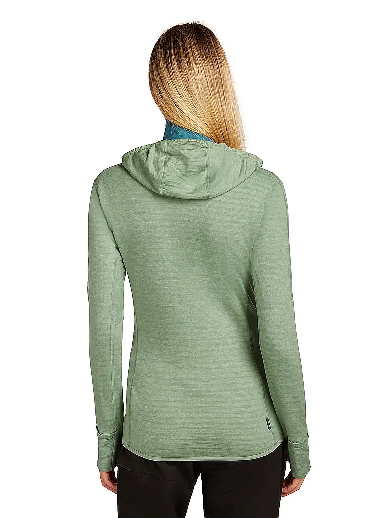ICEBREAKER | Damen Fleecejacke Real Fleece 300 Merino Hoodie | hellgrün