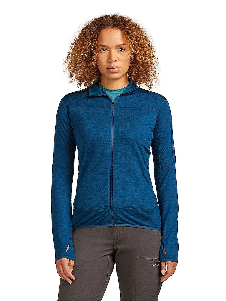 ICEBREAKER | Damen Fleecejacke Real Fleece 300 Merino | dunkelblau