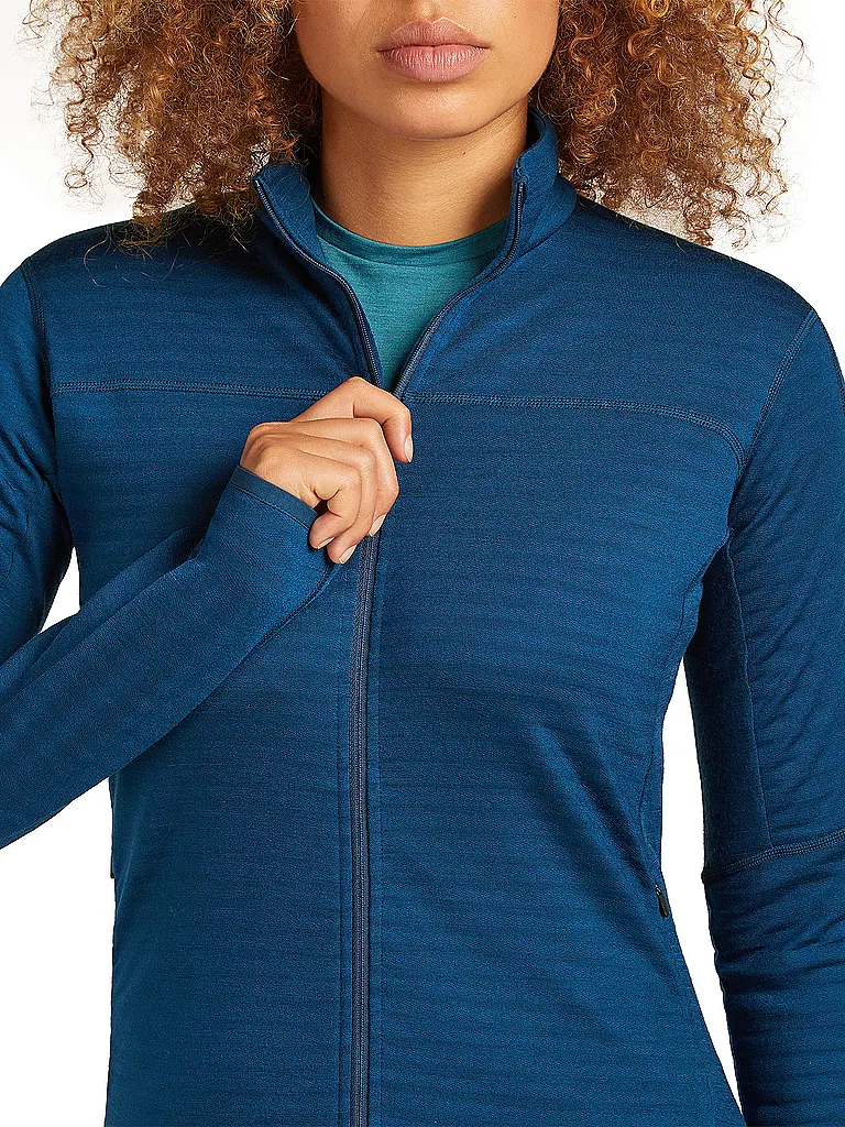 ICEBREAKER | Damen Fleecejacke Real Fleece 300 Merino | dunkelblau