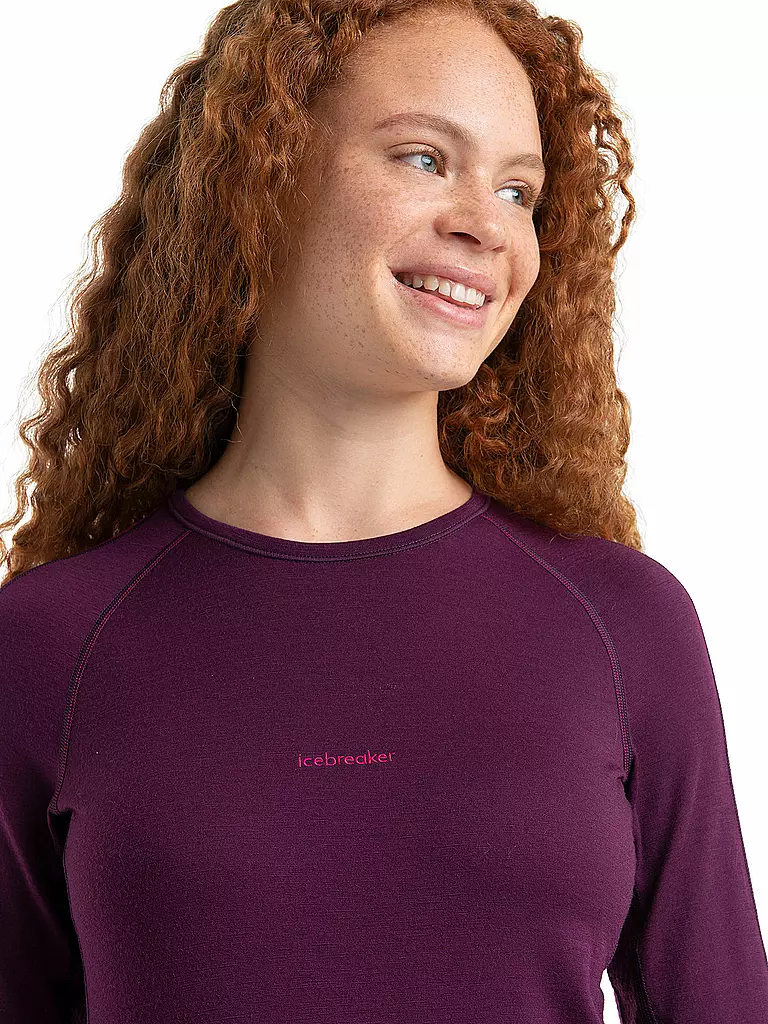 ICEBREAKER | Damen Funktionsshirt 200 ZoneKnit™ Merino  | dunkelrot