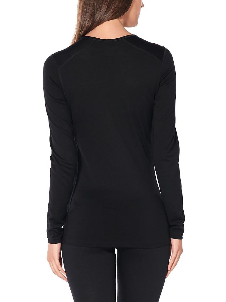 ICEBREAKER | Damen Funktionsshirt Merino 200 Oasis Long Sleeve Crewe | schwarz