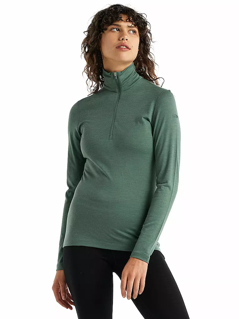 ICEBREAKER | Damen Funktionsshirt Merino 200 Oasis Long Sleeve Half Zip Curve | grün