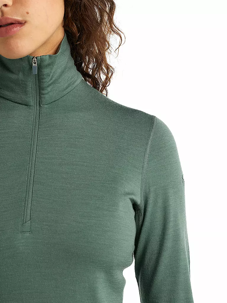 ICEBREAKER | Damen Funktionsshirt Merino 200 Oasis Long Sleeve Half Zip Curve | grün
