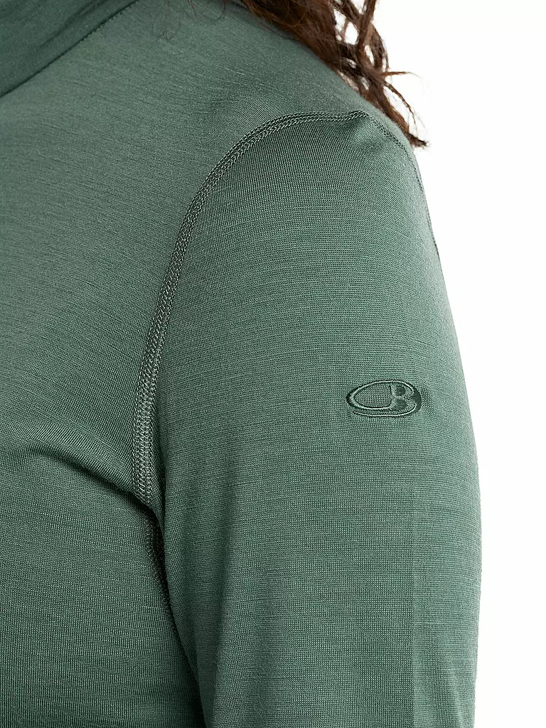 ICEBREAKER | Damen Funktionsshirt Merino 200 Oasis Long Sleeve Half Zip Curve | grün