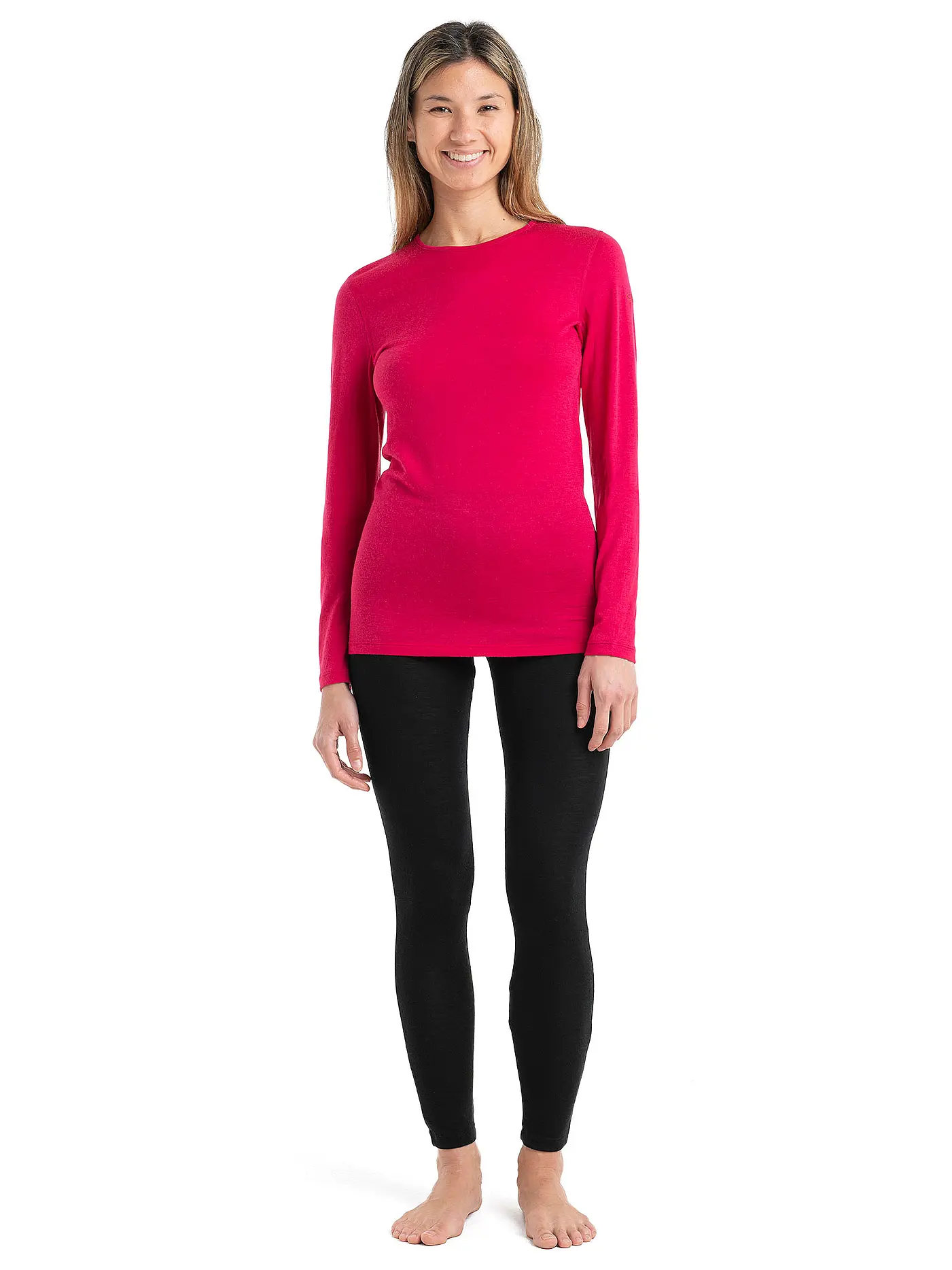 ICEBREAKER | Damen Funktionsshirt Merino 200 Oasis LS | beere