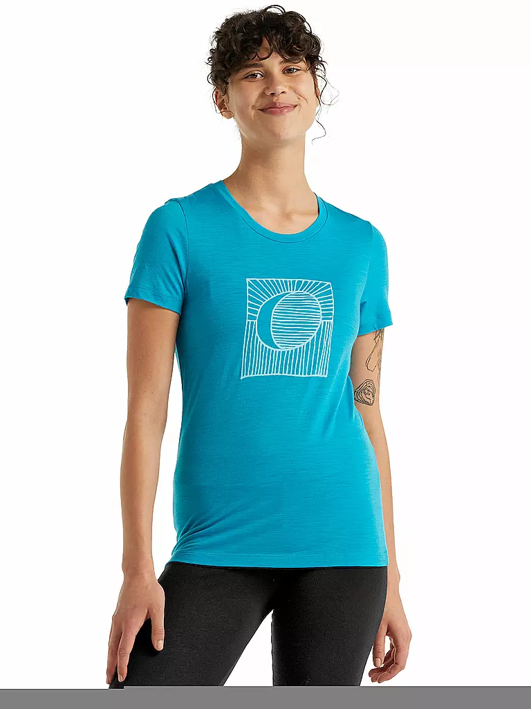 ICEBREAKER | Damen Funktionsshirt Merino Tech Lite II  | blau