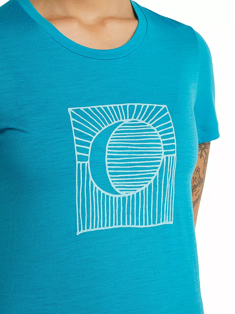 ICEBREAKER | Damen Funktionsshirt Merino Tech Lite II  | blau