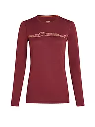 ICEBREAKER | Damen Funktionsshirt Mountain Pulse 200 | dunkelrot