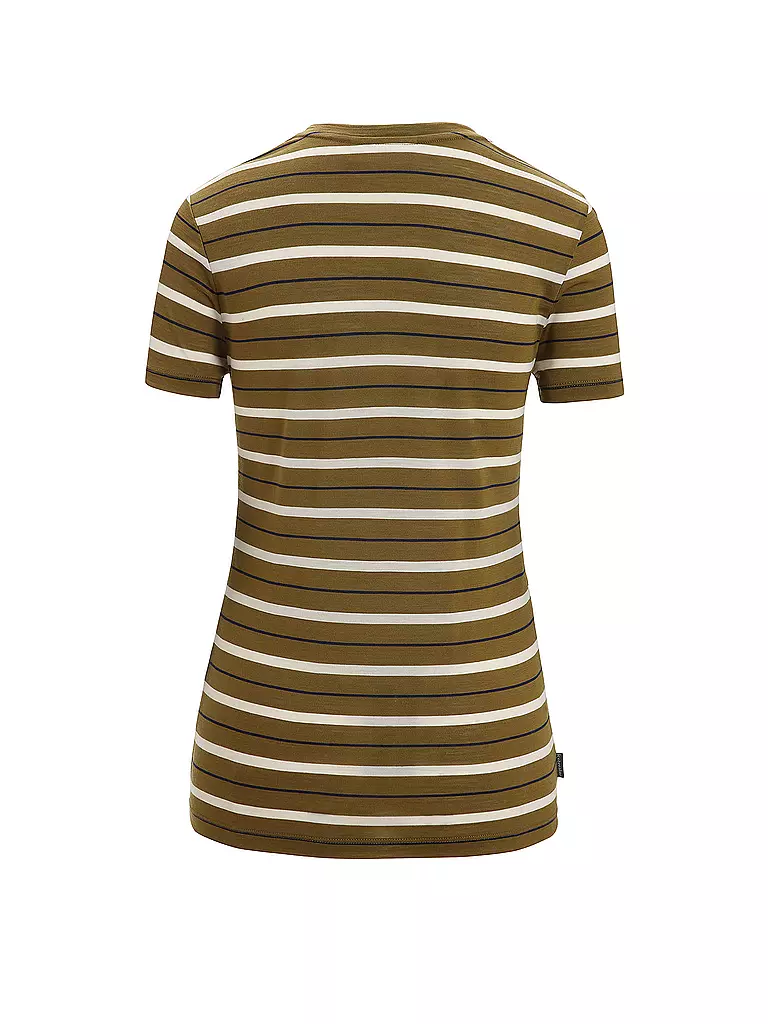 ICEBREAKER | Damen Funktionsshirt Wave Stripes Cool | olive