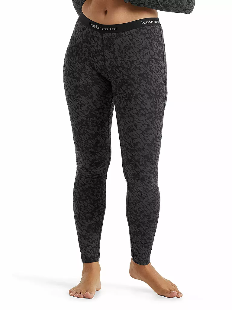 ICEBREAKER | Damen Legging Merino 200 Oasis | schwarz