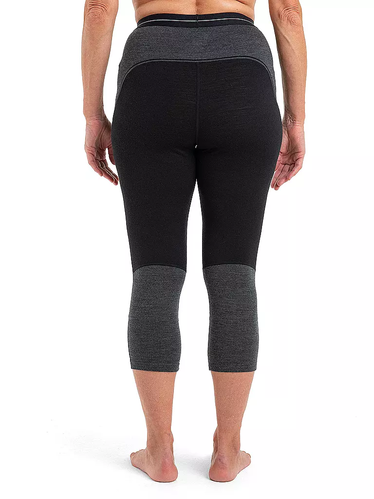 ICEBREAKER | Damen Tight 200 ZoneKnit™ Merino 3/4 | schwarz