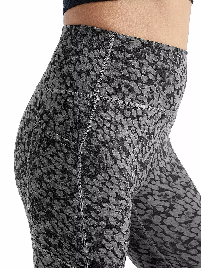 ICEBREAKER | Damen Tight Merino Fastray High Rise Forest Shadows  | grau