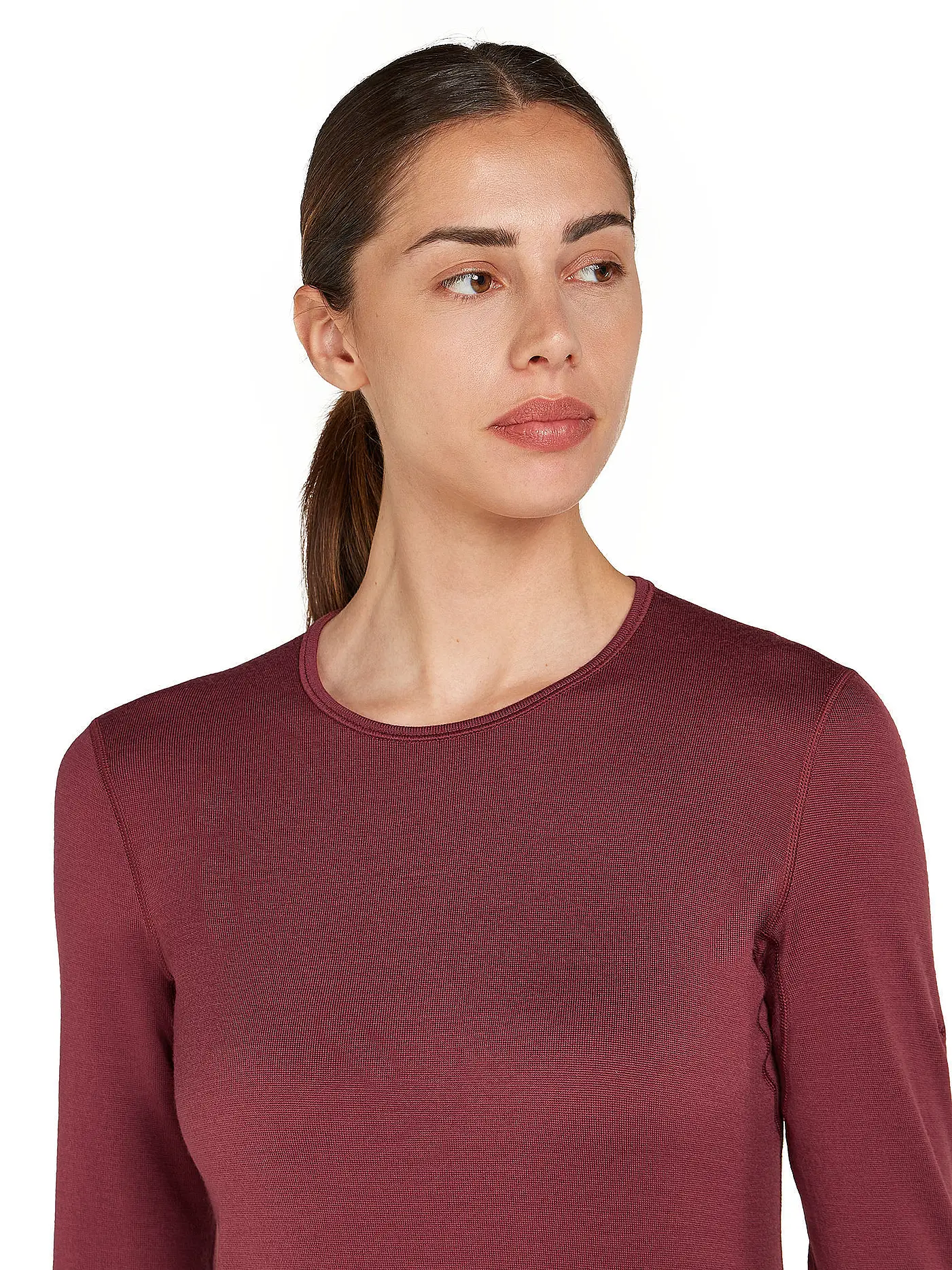 ICEBREAKER | Damen Unterzieh Shirt Tech 260 | dunkelrot