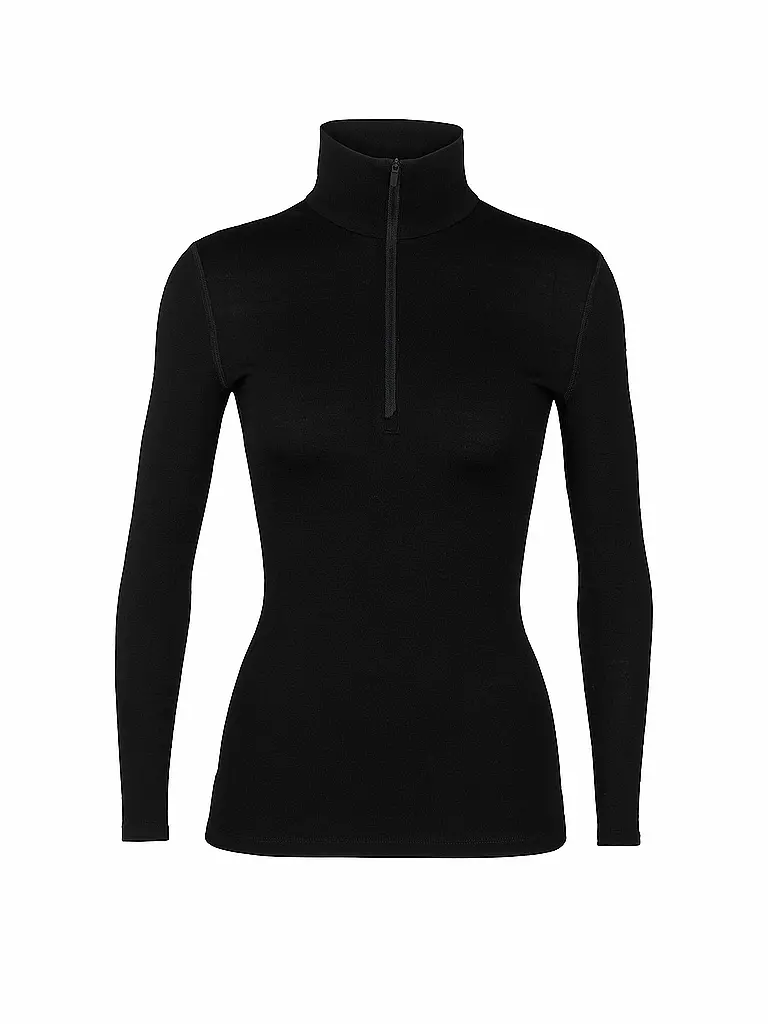 ICEBREAKER | Damen Unterziehshirt 260 Tech Halfzip | schwarz