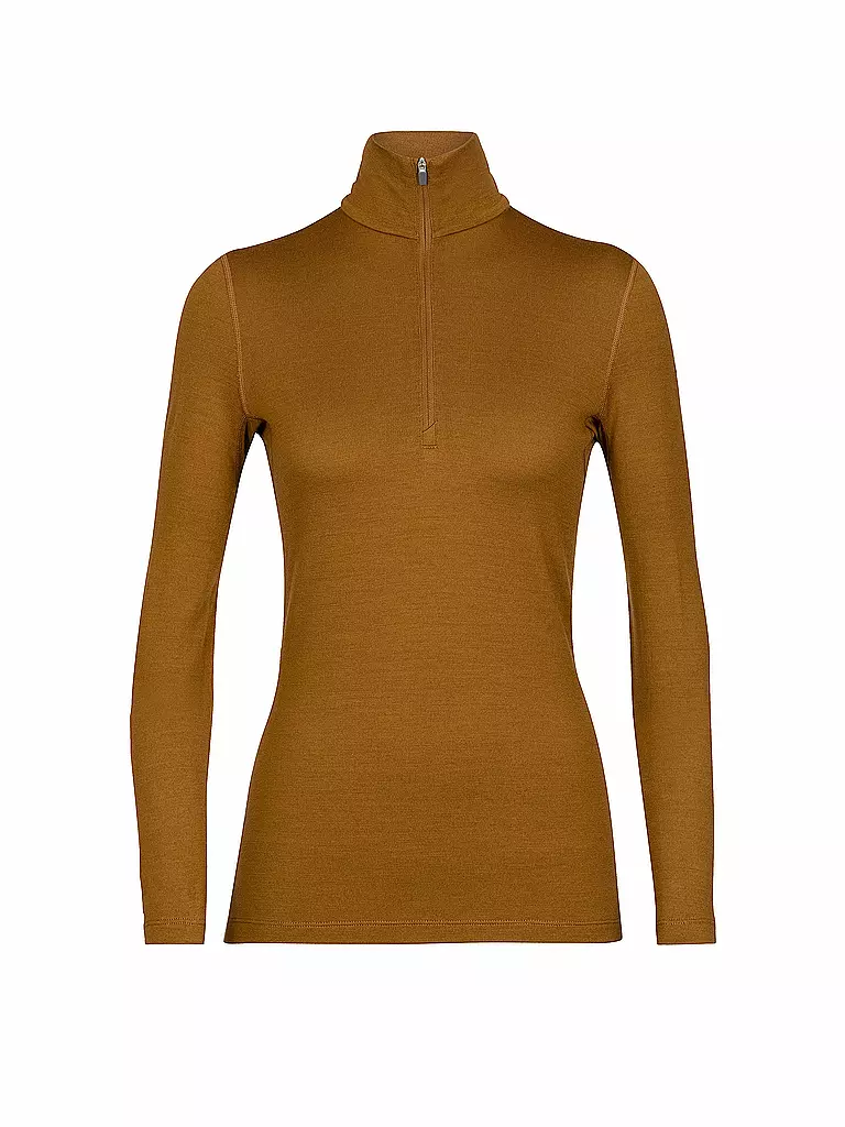 ICEBREAKER | Damen Unterziehshirt 260 Tech Halfzip | camel