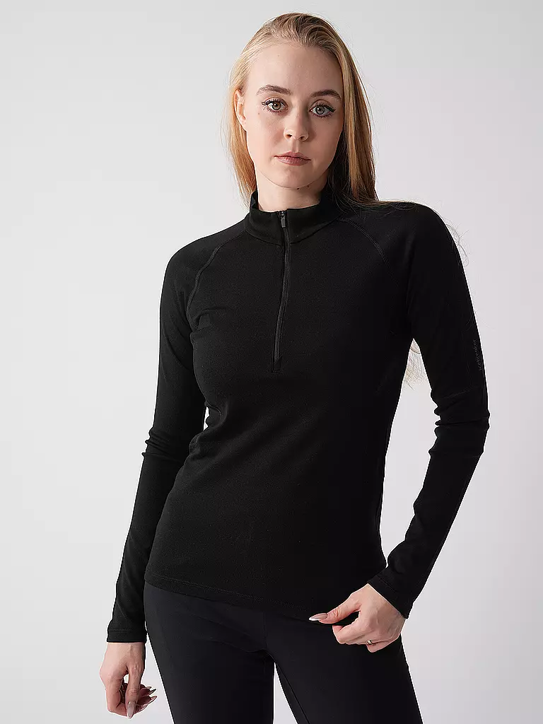 ICEBREAKER | Damen Unterziehshirt Merinofine Polar 300 | schwarz