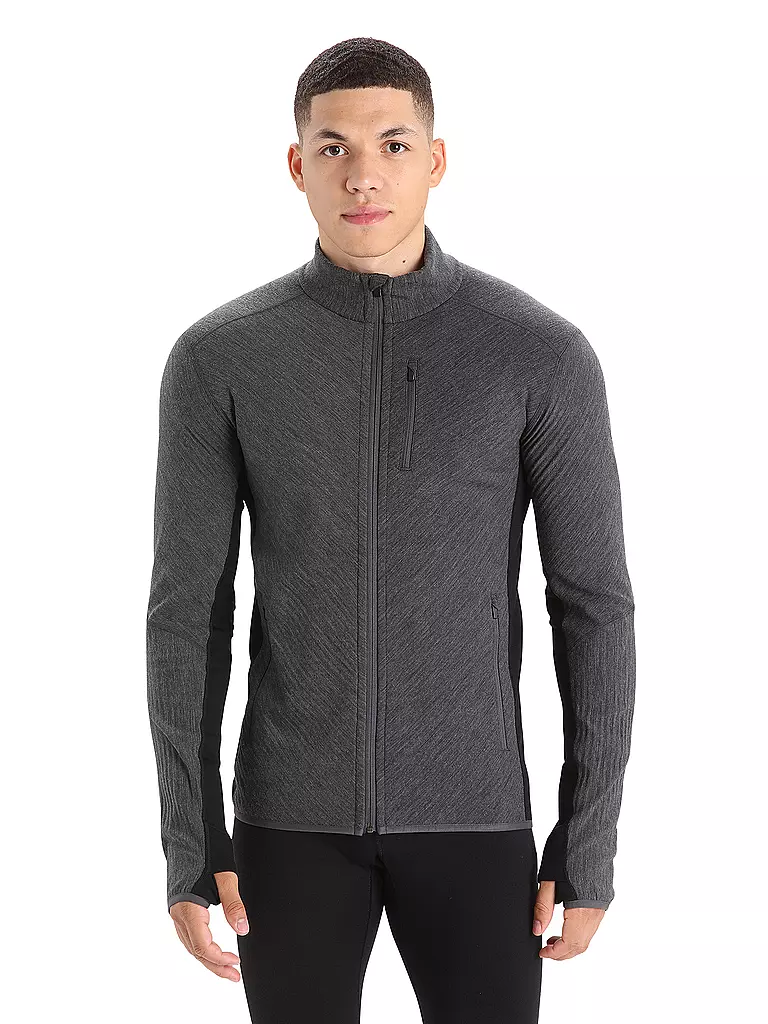 ICEBREAKER | Herren Fleecejacke Descender | grau