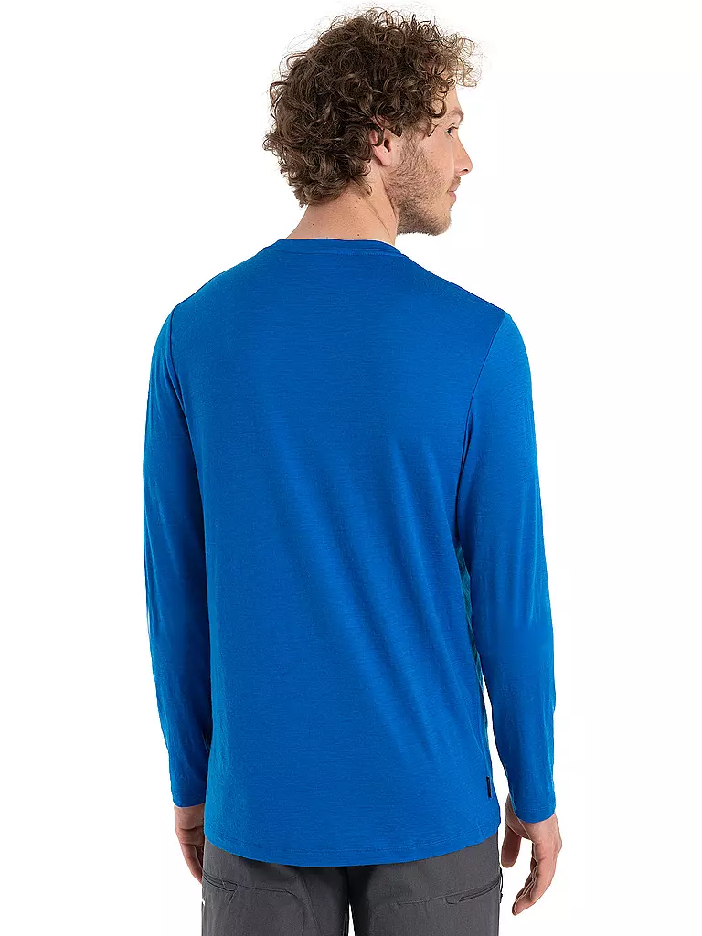 ICEBREAKER | Herren Funktionsshirt Merino Tech Lite II  Skiing Yeti | blau