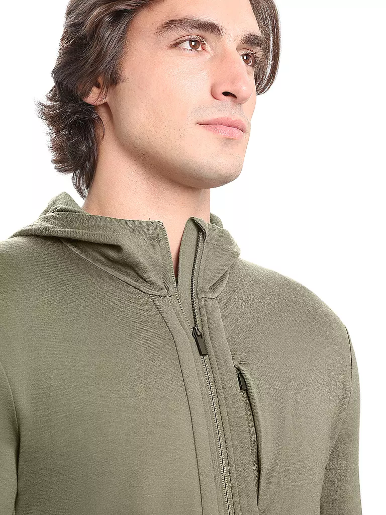 ICEBREAKER | Herren Kapuzenjacke Quantum  | olive