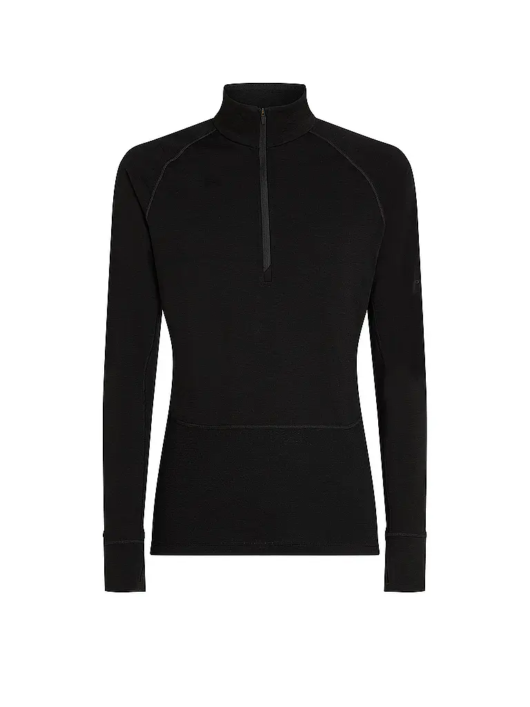 ICEBREAKER | Herren Unterzieh Zipshirt 200 Merino ZoneKnit | schwarz