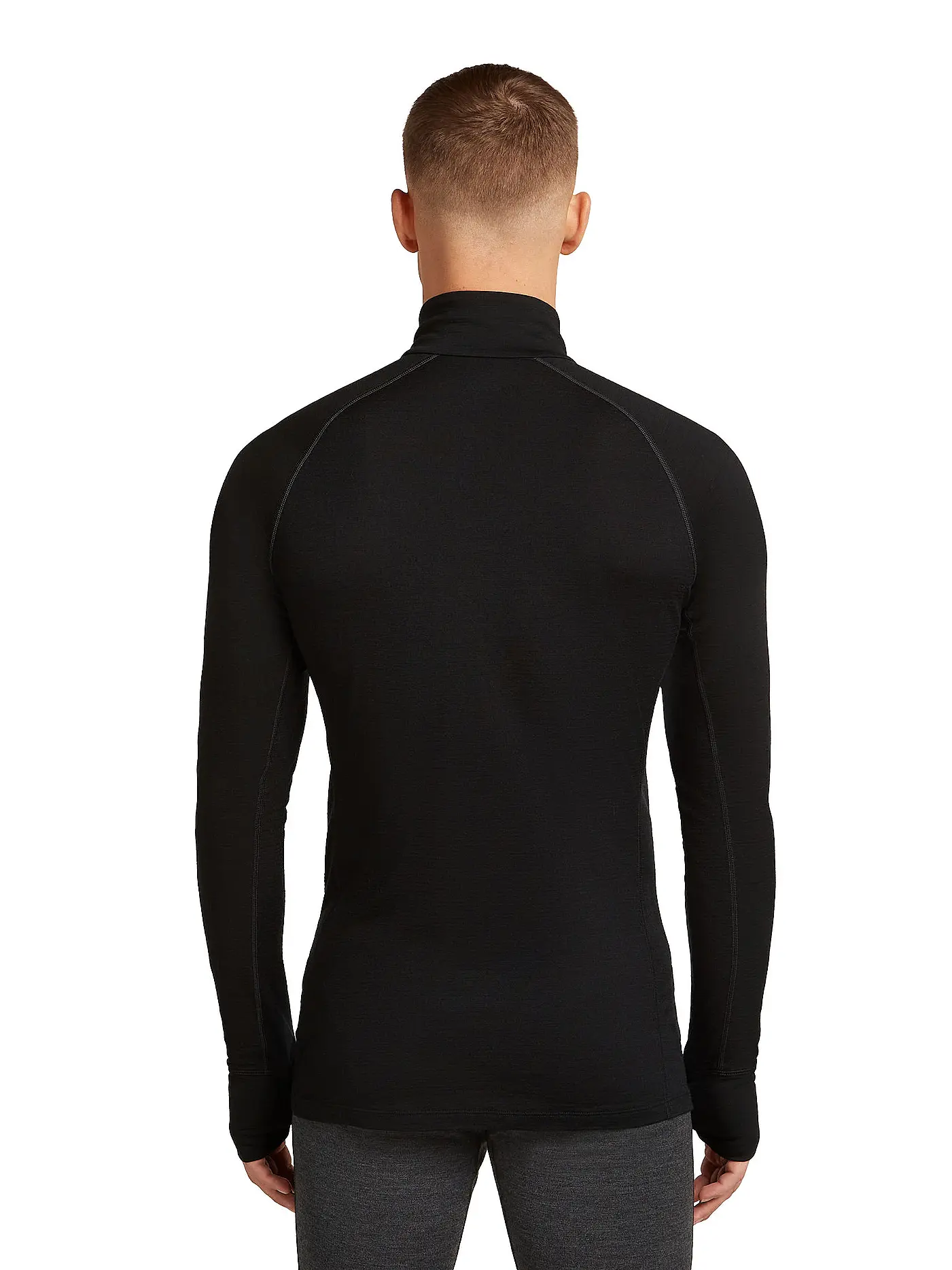 ICEBREAKER | Herren Unterzieh Zipshirt 200 Merino ZoneKnit | schwarz