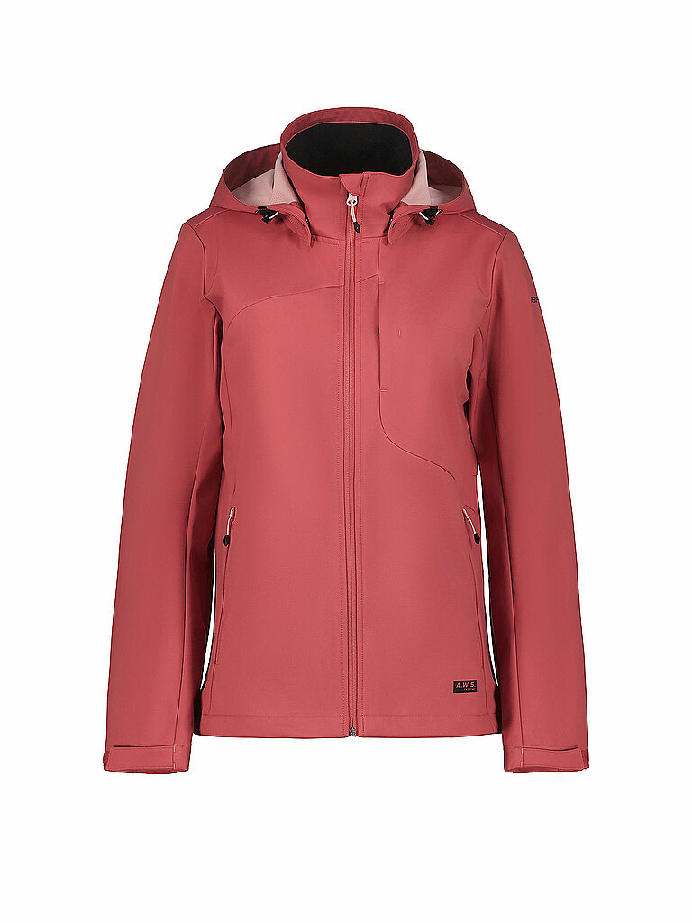 ICEPEAK Damen Softshelljacke Burnet Hoodie koralle | 34