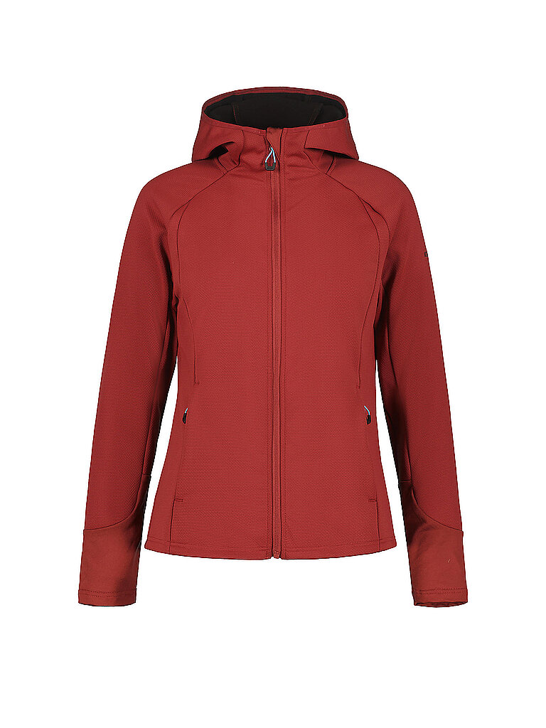 icepeak Fleecejacke Hoodie Stretch Dunkelrot