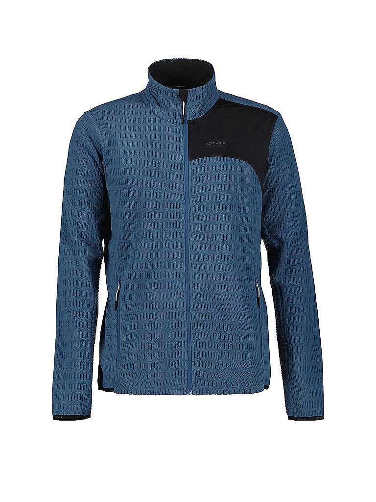 icepeak Fleecejacke Wind Strip Logo-Label Blau
