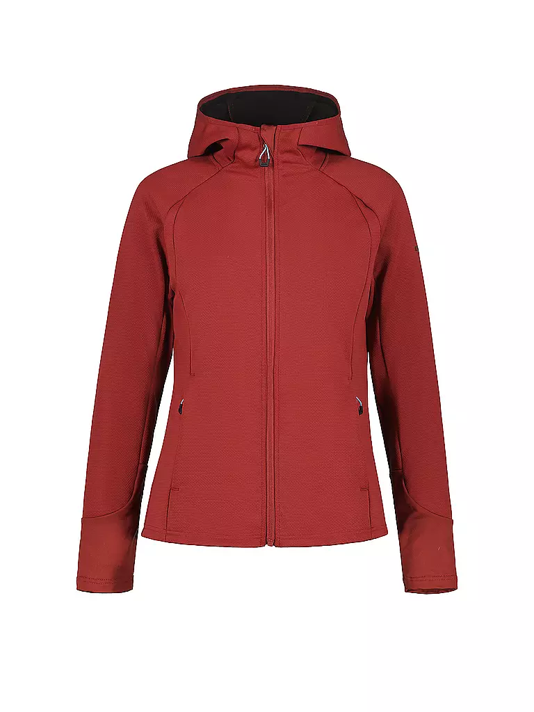 ICEPEAK | Damen Fleecejacke Dahlen Hoodie | dunkelrot
