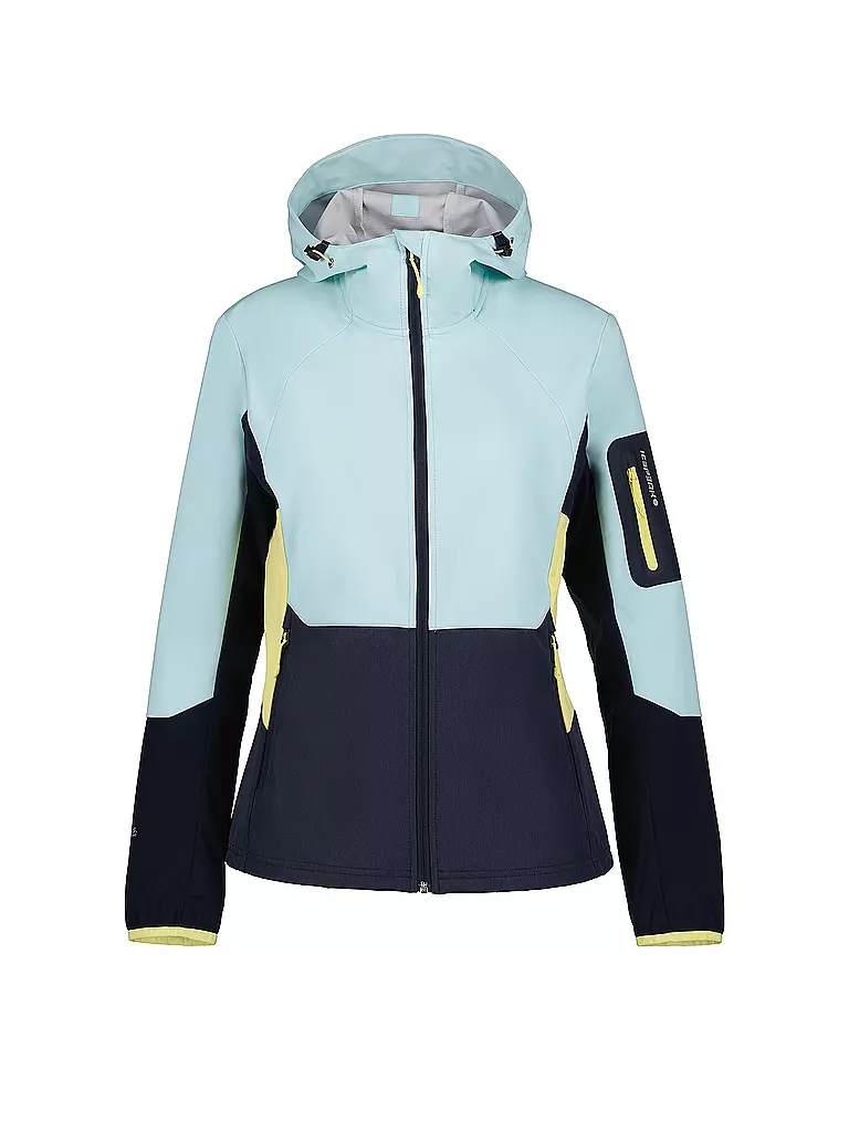 ICEPEAK Damen Softshelljacke Braden Hoodie hellblau