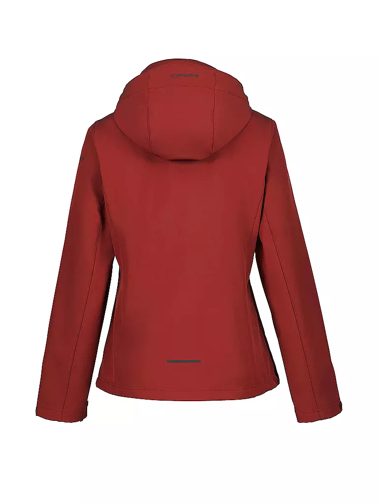 ICEPEAK | Damen Softshelljacke Brenham Uni Hoodie | dunkelrot