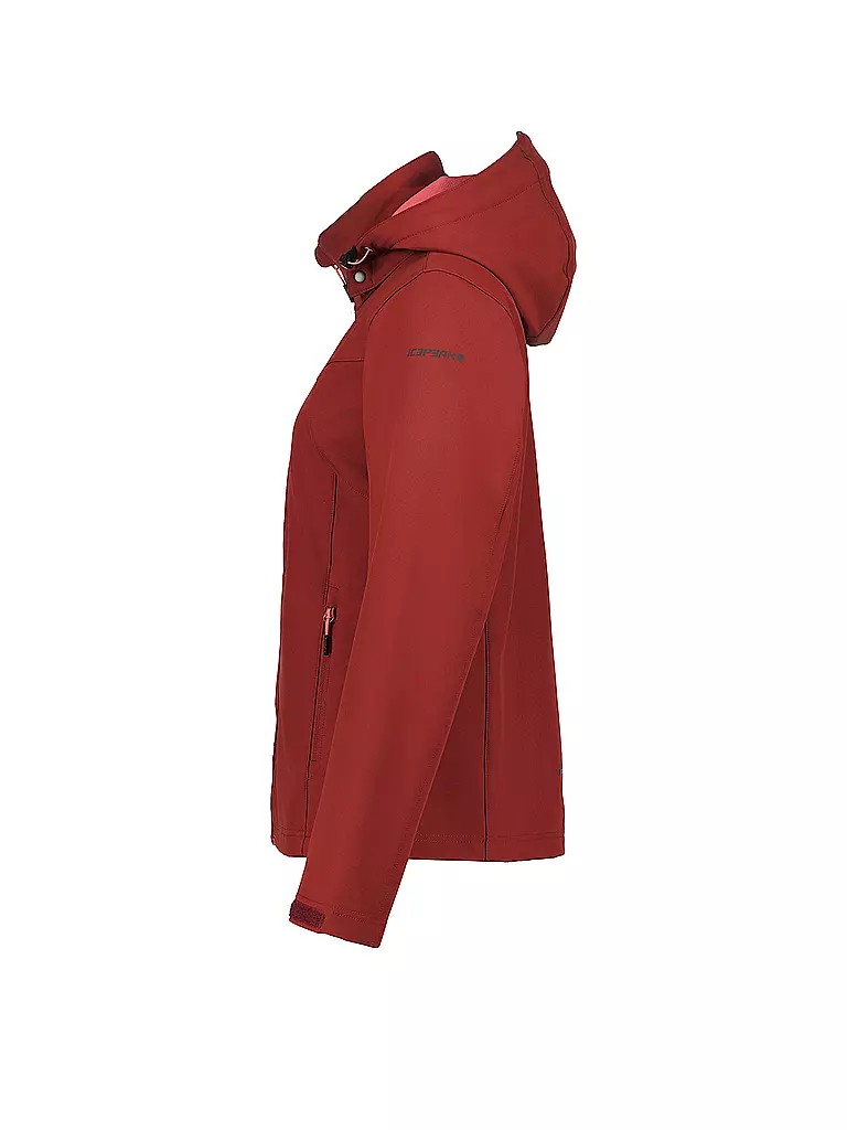 ICEPEAK | Damen Softshelljacke Brenham Uni Hoodie | dunkelrot