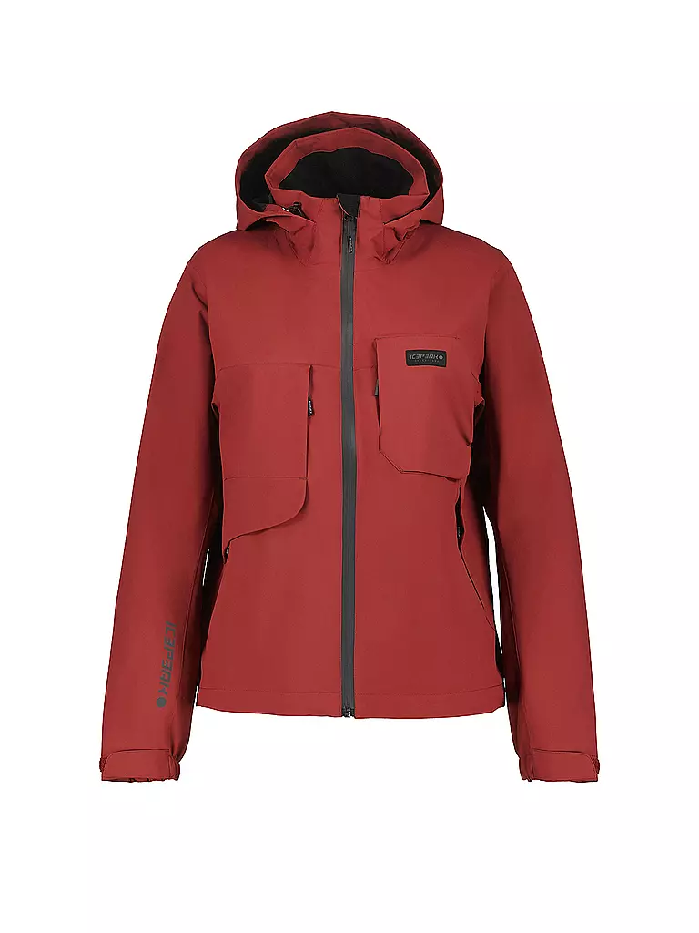 ICEPEAK | Damen Wanderjacke Brilliant Shell Hoodie | dunkelrot