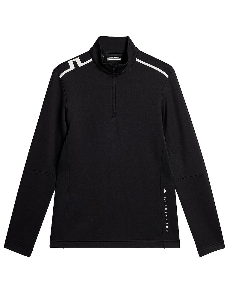 J.LINDEBERG Zipshirt Mid Layer Mesh Schwarz