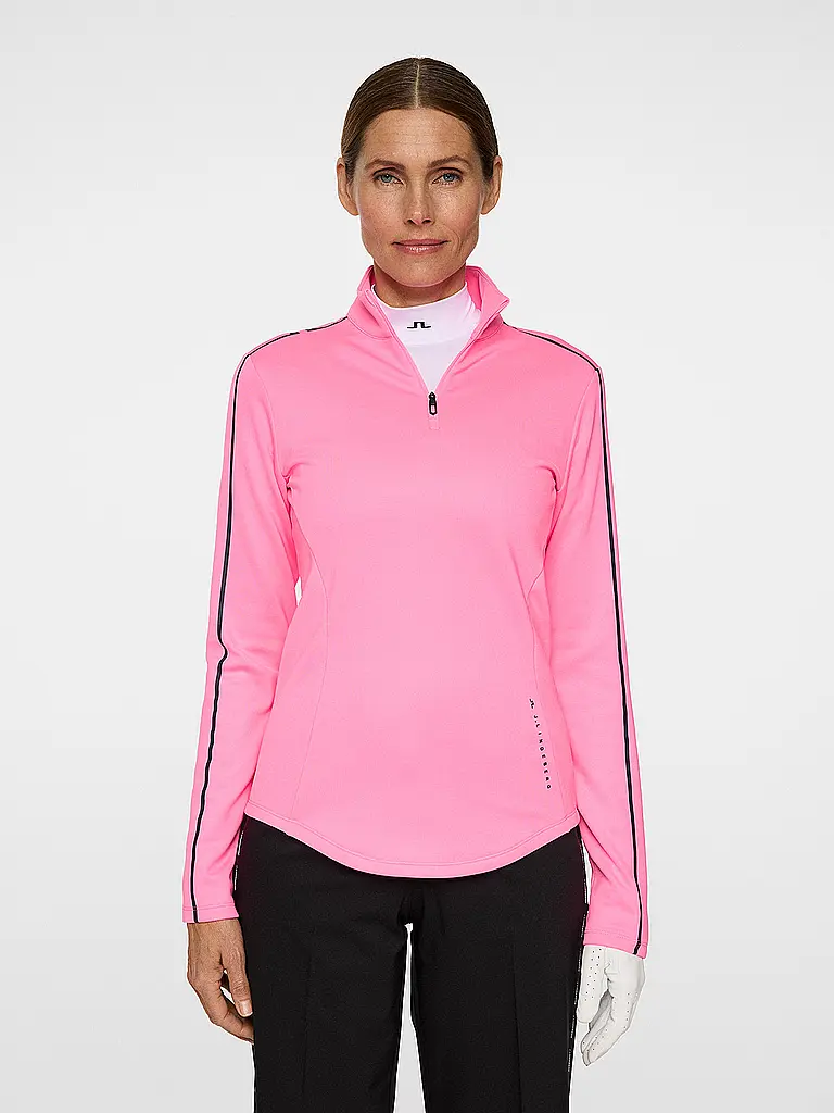 J.LINDEBERG | Damen Unterzieh Zipshirt  Nefe Quarter Zip Mid Layer  | Pink
