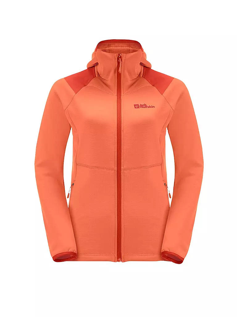 JACK WOLFSKIN | Damen Fleecejacke Kolbenberg Hooded | koralle